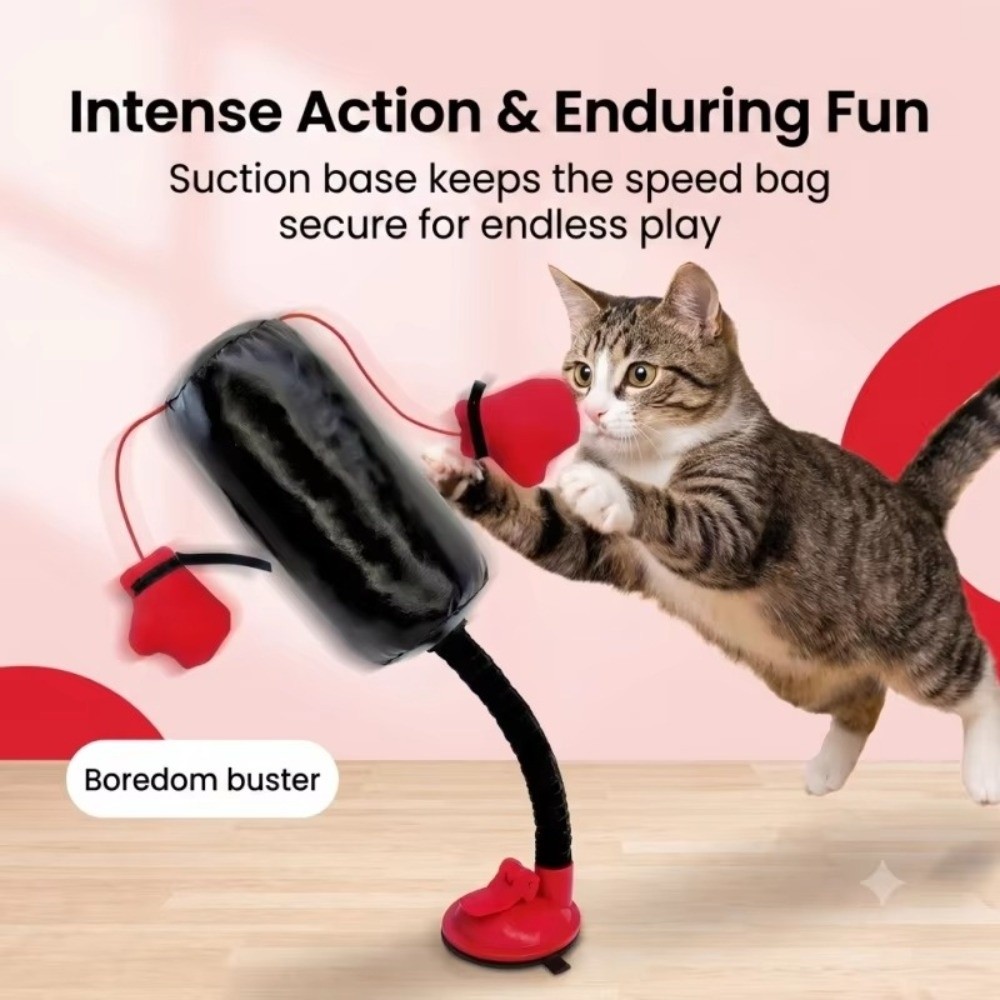 Interactive Squeaky Plush Dog Toy - Brinquedo de Boxe para Gatos com