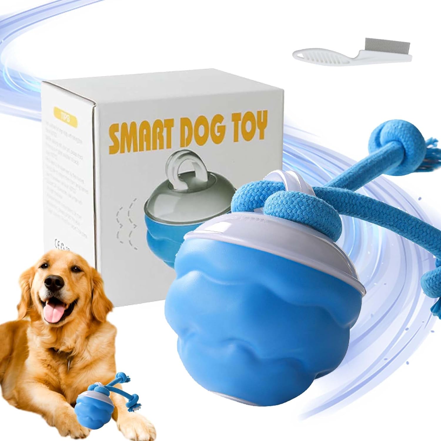 Automatic Moving Dog Ball - Brinquedo Inteligente para Cães, Bola Automática
