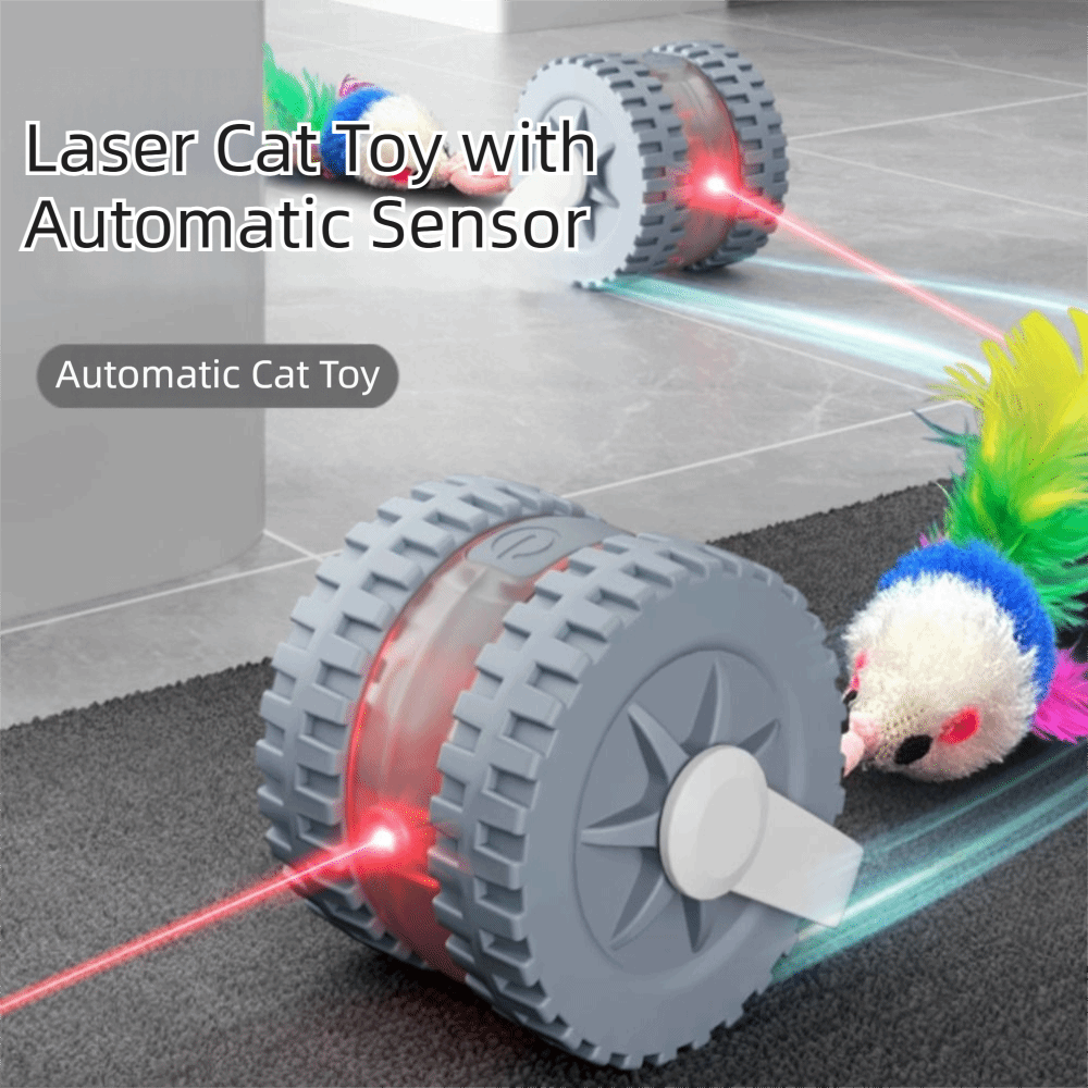 Laser Pointer Cat Toy Automatic - Brinquedo Automático para Gatos com Laser