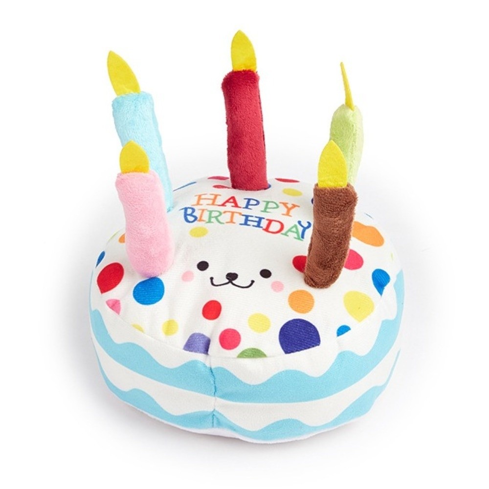 Novo bolo de aniversário brinq - Interactive Squeaky Plush Dog Toy avaliação e preço