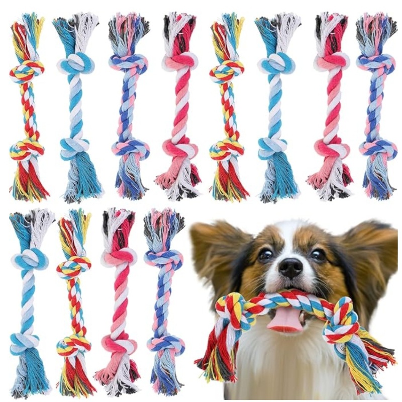 Brinquedo para Cães: Nó de Cor - Interactive Squeaky Plush Dog Toy avaliação e preço