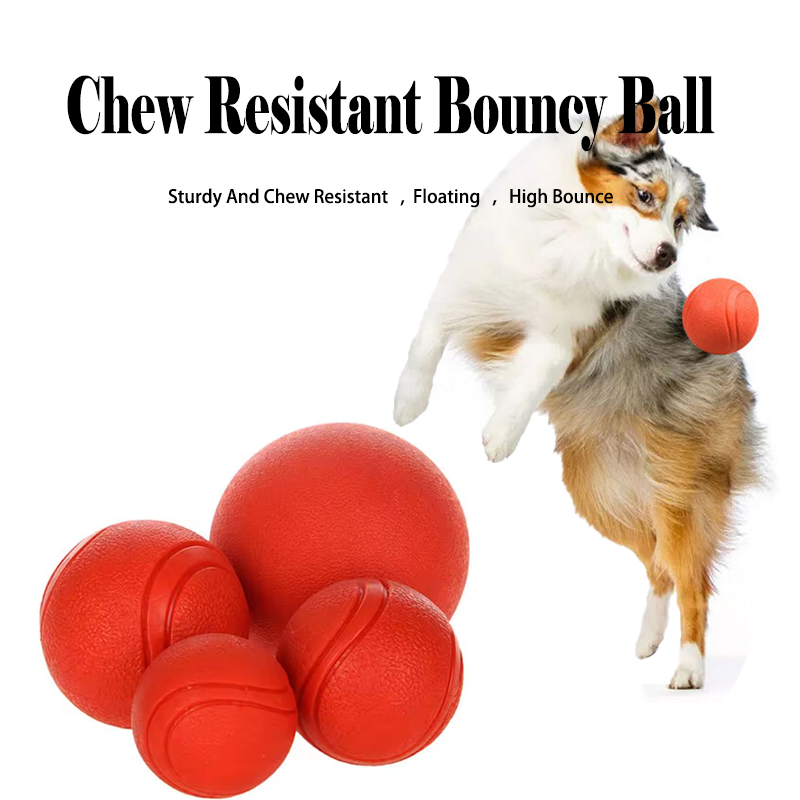 Bola de borracha sólida para c - Indestructible Dog Chew Toy avaliação e preço