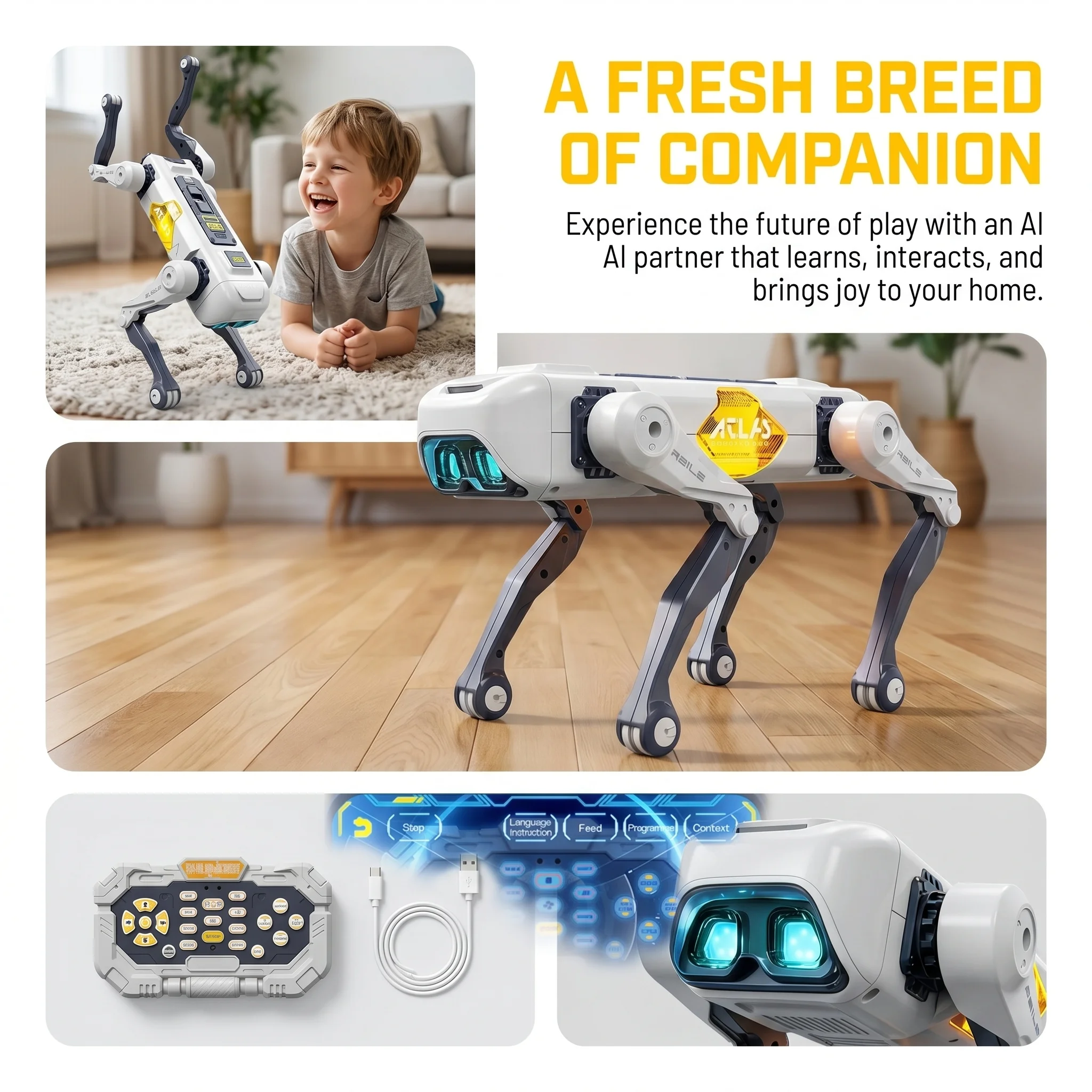 Cão Robô Inteligente com IA, C - Dog Toys avaliação e preço