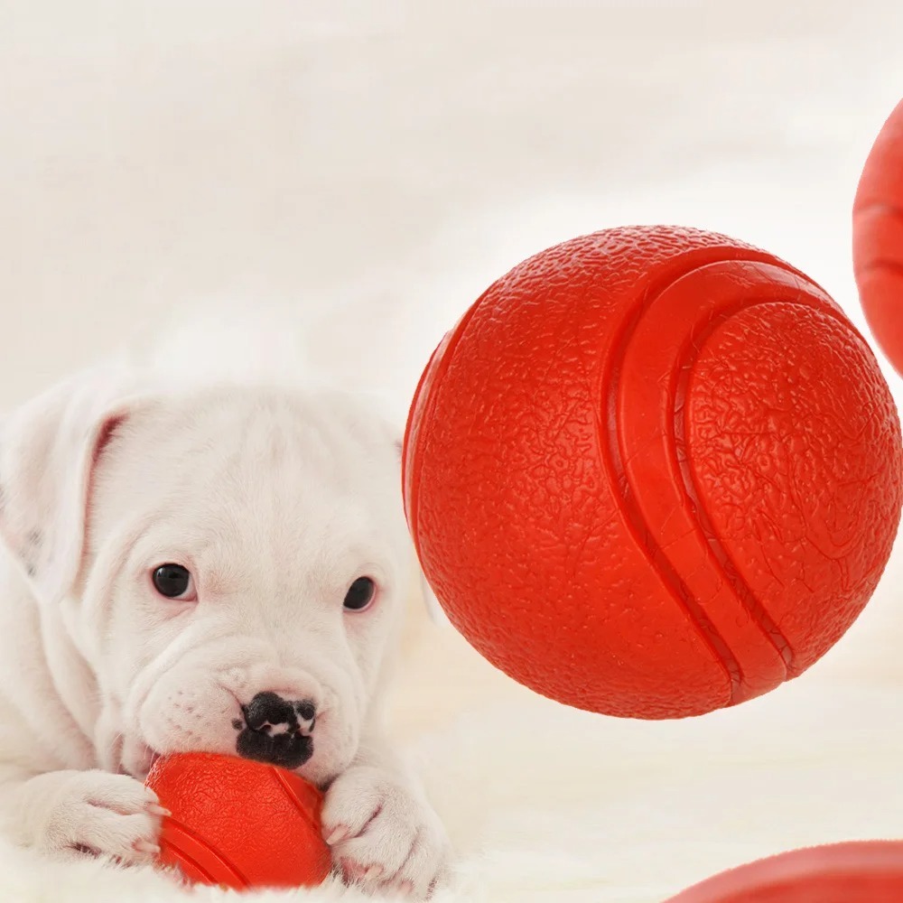 Pet bola sólida de borracha, D - Indestructible Dog Chew Toy avaliação e preço